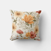 Hütte Schattenfarbene Wildblumen Kissen (Vorderseite)