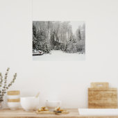 Hütte Schneefall Poster (Küche)