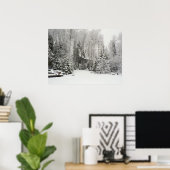 Hütte Schneefall Poster (Heimbüro)