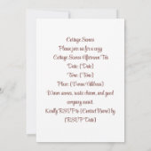 Hütte Scones | Homey Vibes Einladung (Rückseite)