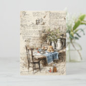 Hütte Scones | Rustikaler Tee Einladung (Stehend Vorderseite)