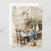 Hütte Scones | Rustikaler Tee Einladung (Vorne/Hinten)