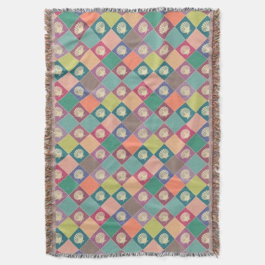 Hütte Seashell Pattern Decke (Vorderseite Vertikal)