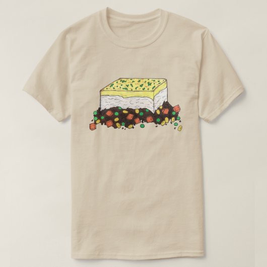 Hütte Shepherd Meat Pie English Food T-Shirt (Design vorne)