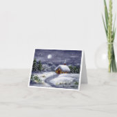 Hütte Snow Moon Karte (Vorderseite)