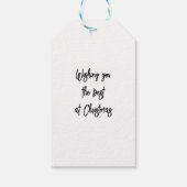 Hütte Snowy Weihnachtsgeschenk Tag Geschenkanhänger (Rückseite)