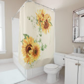 Hütte Sonnenblumen Duschvorhang (Beispiel)