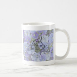 Hütte Stickerei & Petunias Kaffeetasse