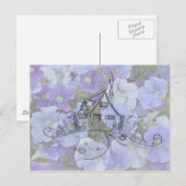 Hütte Stickerei & Petunias Postkarte (Vorne/Hinten)