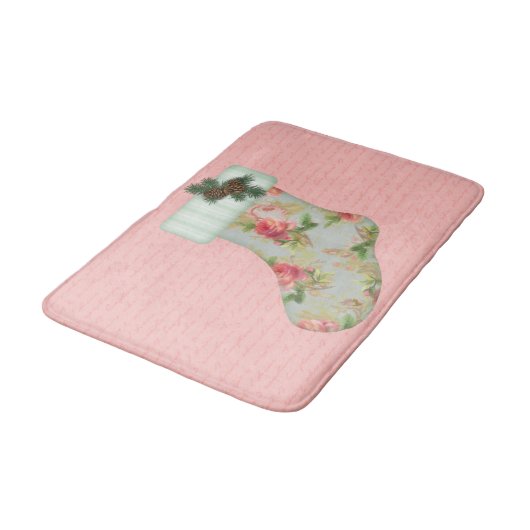 Hütte Strumpf Weihnachtsbadematte Badematte (Schrägansicht)