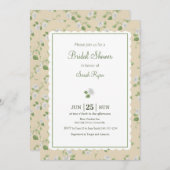 Hütte Style Cream Floral White Daisies Land Einladung (Vorne/Hinten)