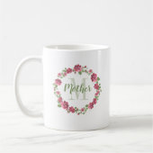 Hütte Style Mutter Blumenrosa Roses Kranz Kaffeetasse (Links)