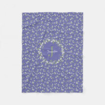 Hütte Style Periwinkle Floral Monogram