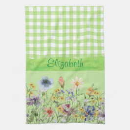 Hütte Style-Wildblumen Geschirrtuch