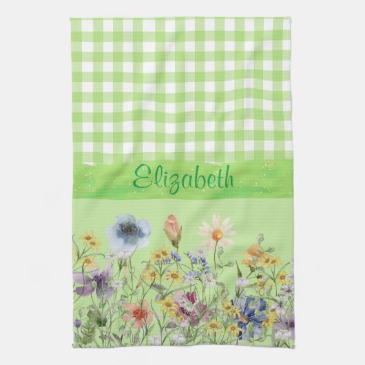 Hütte Style-Wildblumen Geschirrtuch (Vertikal)