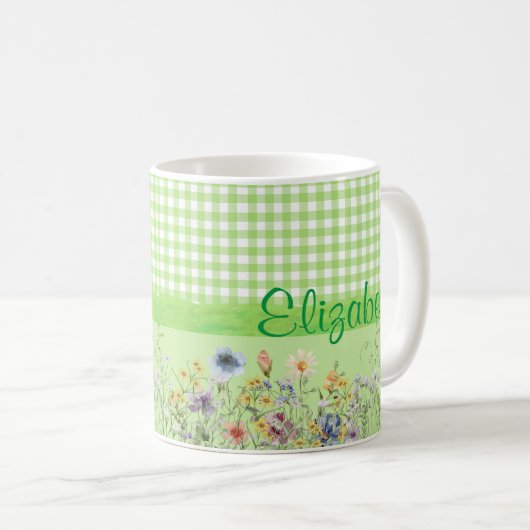 Hütte Style-Wildblumen Kaffeetasse (VorderseiteRechts)