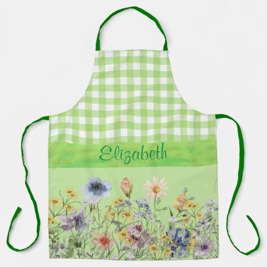 Hütte Style-Wildblumen Schürze (Vorderseite)