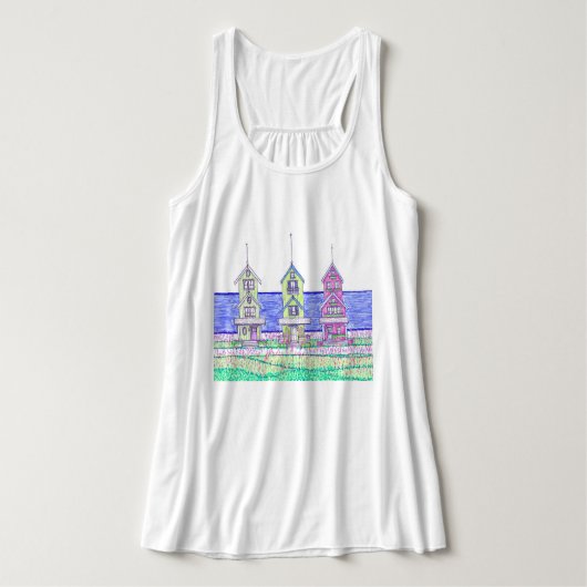 Hütte Trio Flowy Tank Top (Design Vorderseite)