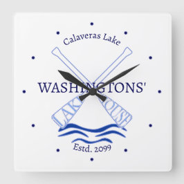 Hütte-Uhr des Seehauses Quadratische Wanduhr