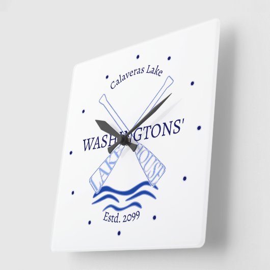 Hütte-Uhr des Seehauses Quadratische Wanduhr (Winkel)