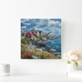 Hütte-Uhr Quadratische Wanduhr (Zuhause)