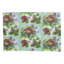 Hütte und Blume-Cockpitflorpillowcase
