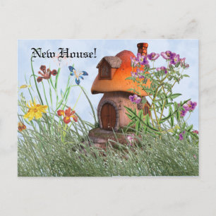 Hütte und Blume im Märchen Postkarte