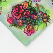 Hütte und Blume Kernflora Fleecedecke (Ecke)