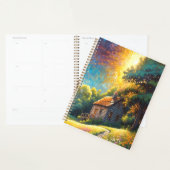 Hütte und Blumen auf einer bunten Wiese Planer (Anzeige)