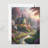 Hütte und Garten Postkarte (Vorne/Hinten)
