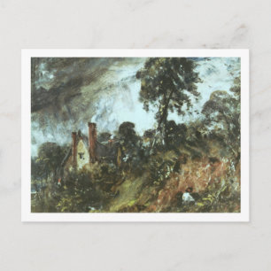 Hütte unter Bäumen mit Sandbank, c.1830-36 (oi Postkarte
