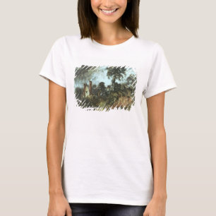 Hütte unter Bäumen mit Sandbank, c.1830-36 (oi T-Shirt