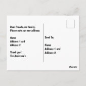 Hütte verschoben postkarte (Rückseite)