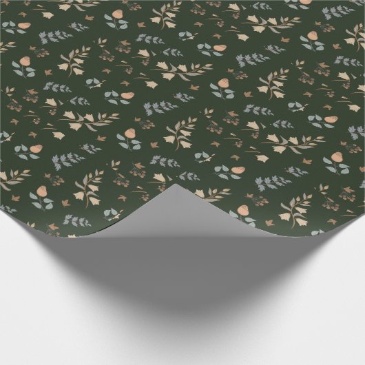 Hütte Vintage rustikale Blume   Geschenkpapier (Ecke)