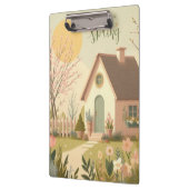 Hütte von Blumen/Frühling Klemmbrett (Links)