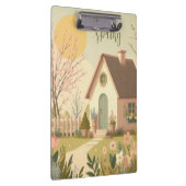 Hütte von Blumen/Frühling Klemmbrett (Rechts)