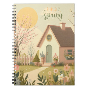 Hütte von Blumen/Frühling Notizblock