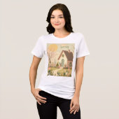 Hütte von Blumen/Frühling Tri-Blend Shirt (Vorderseite voll)