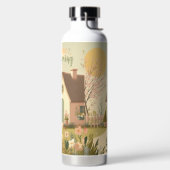 Hütte von Blumen/Frühling Trinkflasche (links)