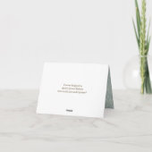 Hütte von Flora durch die Muscheln Hochzeit am Str Dankeskarte (Rückseite)