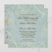 Hütte von Flora durch die Muscheln Hochzeit am Str Einladung (Vorne/Hinten)