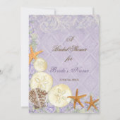 Hütte von Flora durch die Muscheln Hochzeit am Str Einladung (Rückseite)