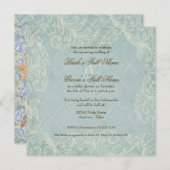 Hütte von Flora durch die Muscheln Hochzeit am Str Einladung (Vorne/Hinten)