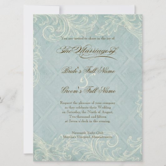 Hütte von Flora durch die Muscheln Hochzeit am Str Einladung (Vorderseite)