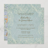 Hütte von Flora durch die Muscheln Hochzeit am Str Einladung (Vorne/Hinten)