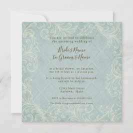 Hütte von Flora durch die Muscheln Hochzeit am Str Einladung