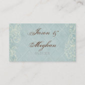 Hütte von Flora durch die Muscheln Hochzeit am Str Platzkarte (Rückseite)