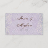 Hütte von Flora durch die Muscheln Hochzeit am Str Platzkarte (Rückseite)