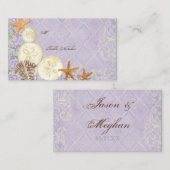 Hütte von Flora durch die Muscheln Hochzeit am Str Platzkarte (Vorne/Hinten)