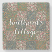 Hütte-Vordertür-matte-Kern Steinuntersetzer (Vorderseite)